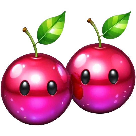 Disco ball cherries  emoji