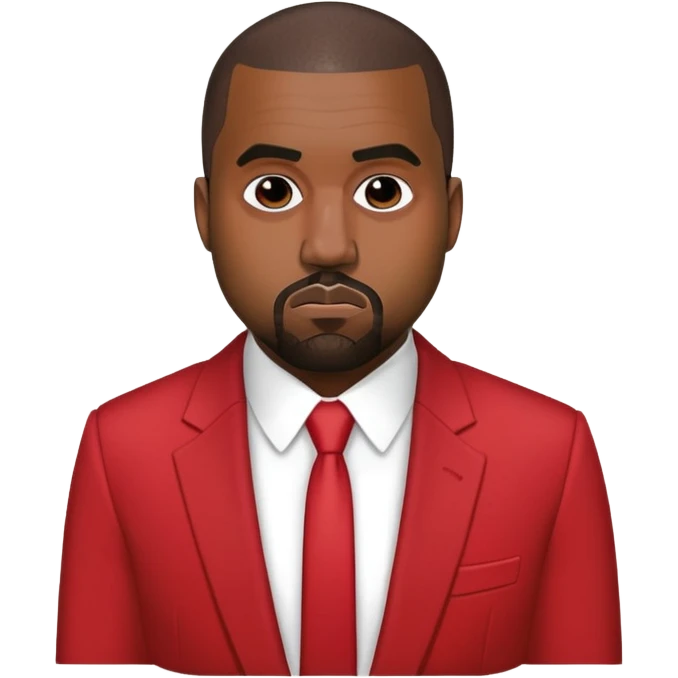 Kanye west red suit emoji