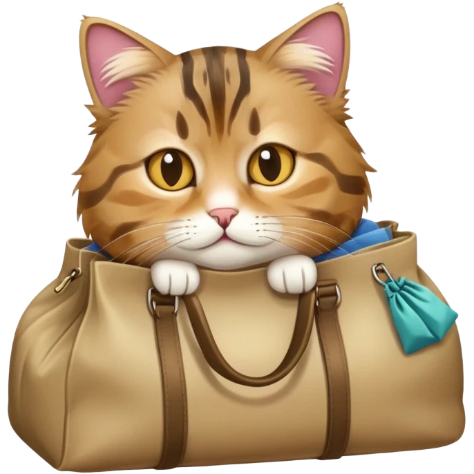 A cat with bags emoji
