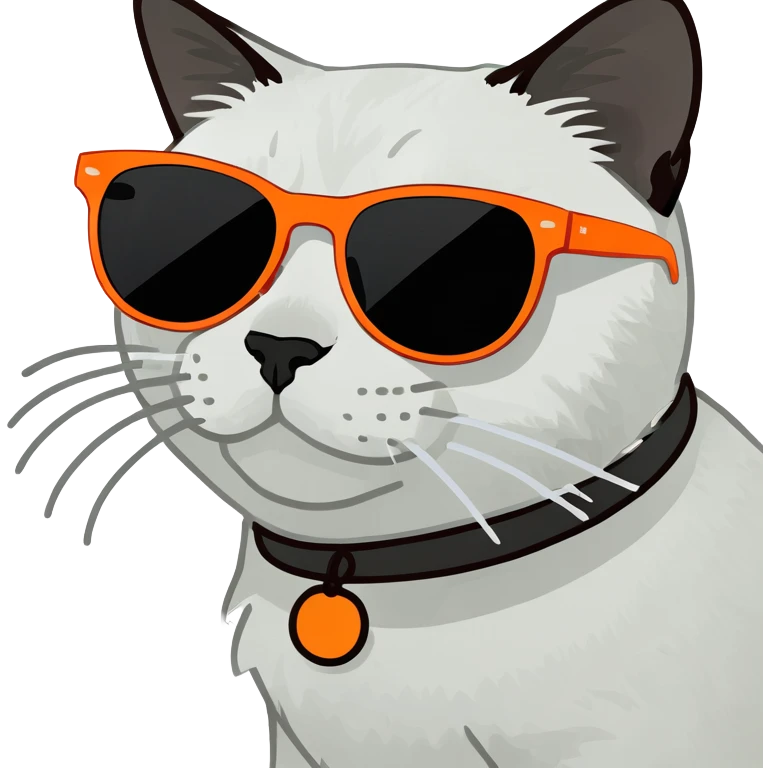 Cat with sunglasses emoji