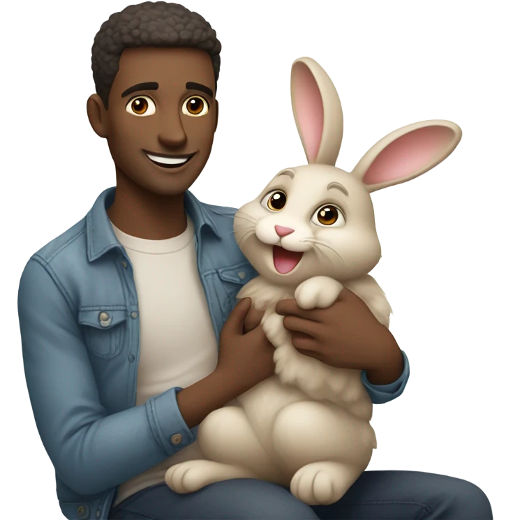 Papa and bunny emoji