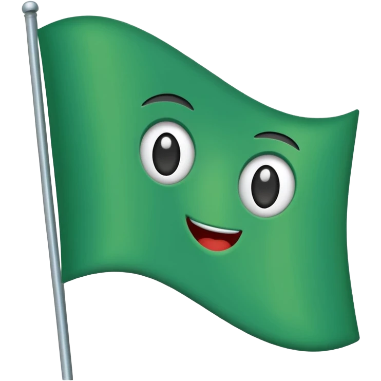 علم أخضر  emoji