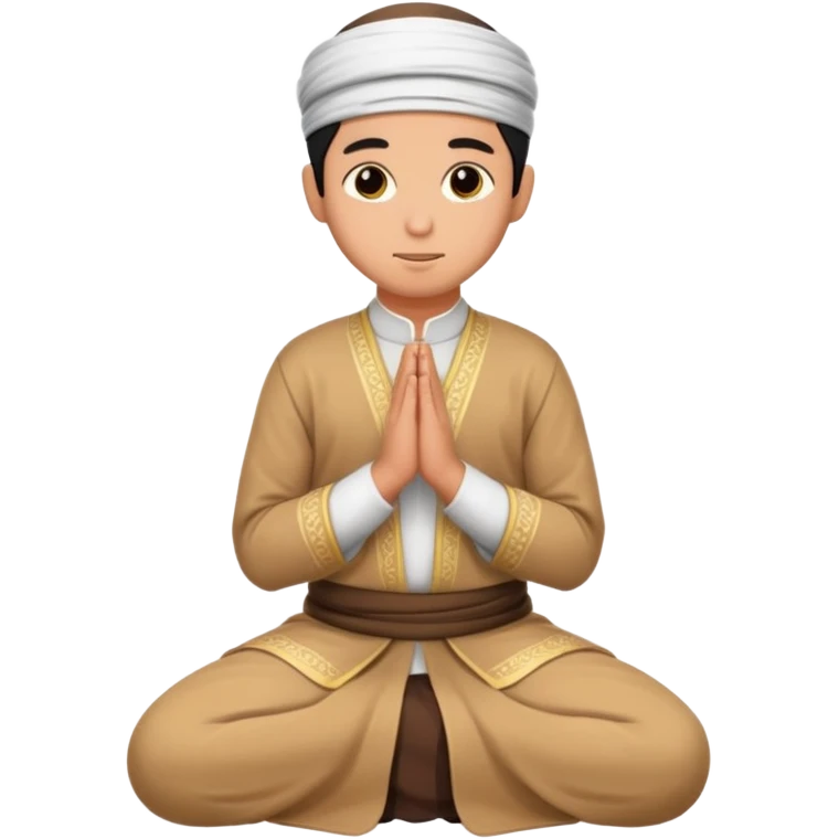 Kneeling for Islamic prayer emoji