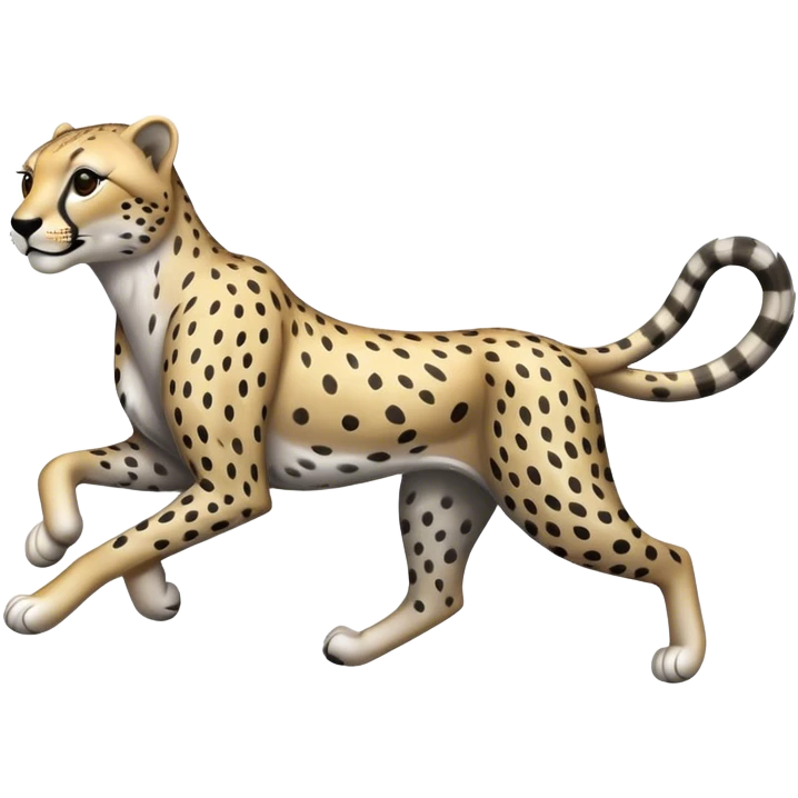 grey cheetah running emoji