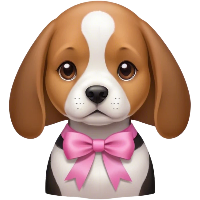 the beagle with a pink ribbon emoji