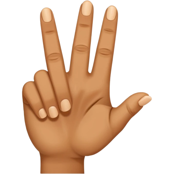 a closed hand with the index and middle finger pointing emoji
