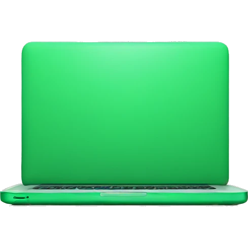 Green laptop emoji