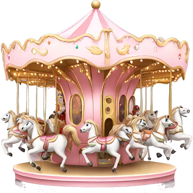 Light pink Christmas carousel emoji