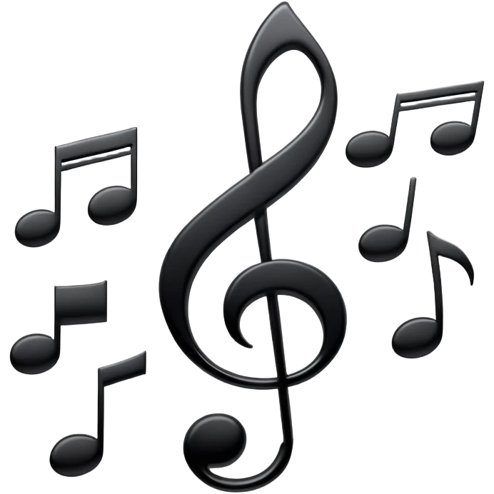 Musical notes floating in the air emoji