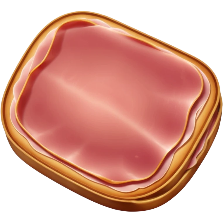 fette sottili  di prosciutto cotto chiaro  (Ham) emoji