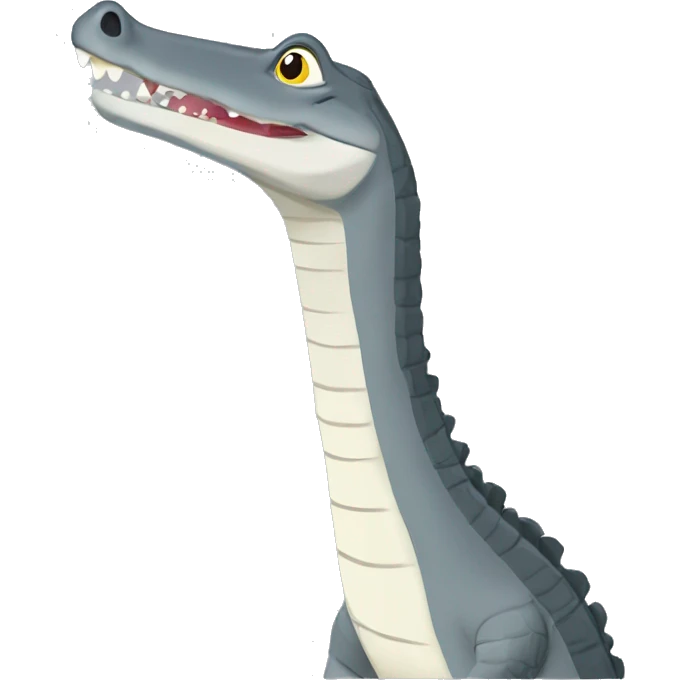 Grey Indian Gharial with very very long and straight mouth emoji