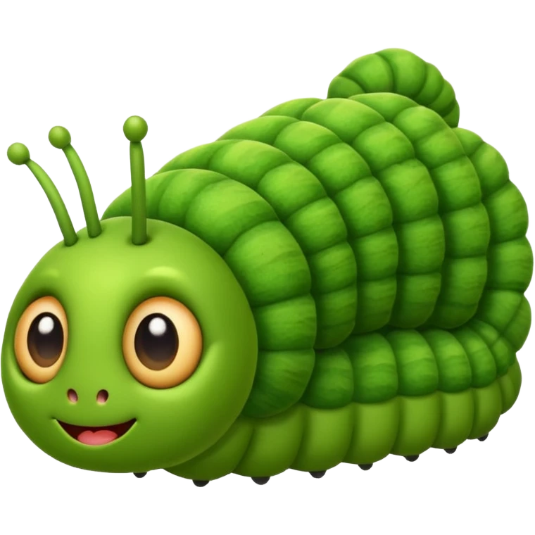 a cute caterpillar with big eyes emoji