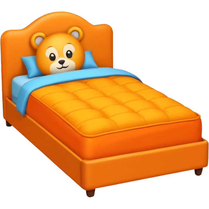 orange bed for kid emoji