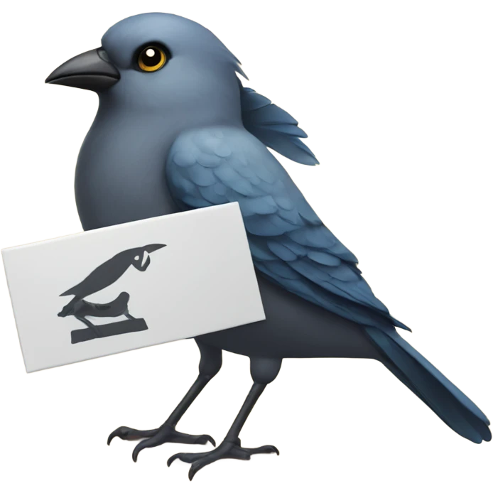 A bird holding a sign that clearly says Thongbird Cafe emoji