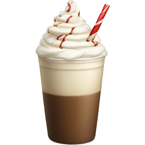Iced white peppermint mocha emoji