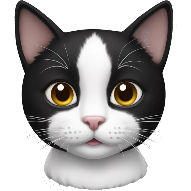 Black and white cat emoji