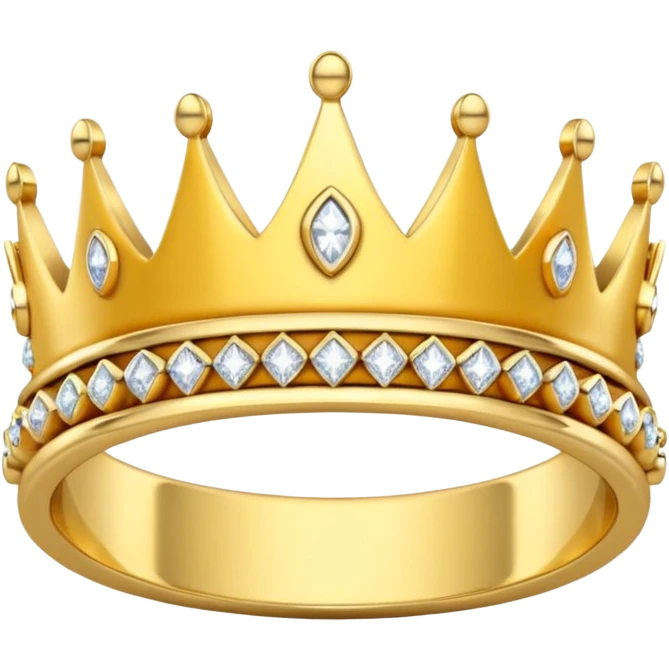 anillo de cumpleañera de 15 años con corona de princeca emoji