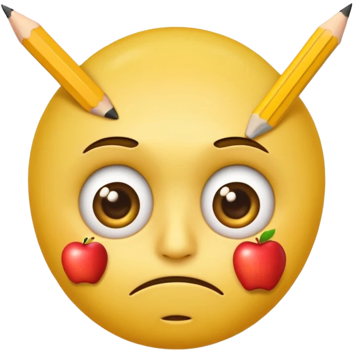Confused Yellow Emoji Face with Sign said "Apple, Why?" emoji