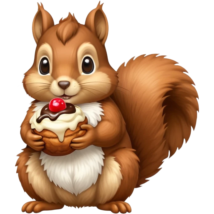 squirrel with profiterole emoji