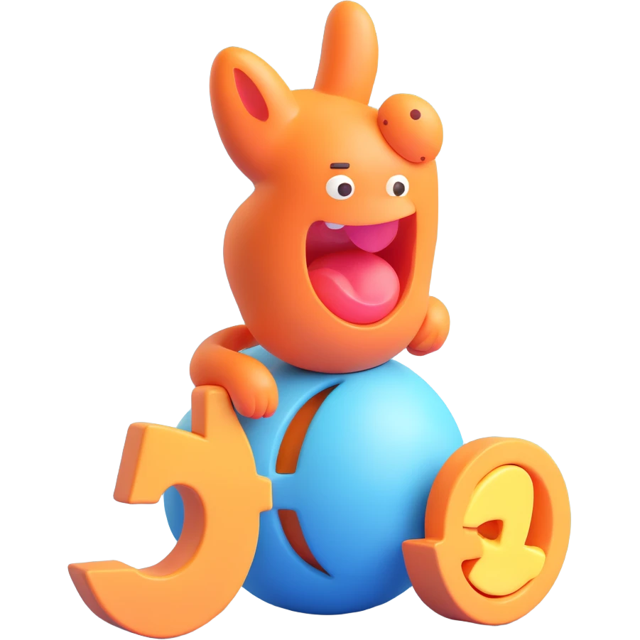 Transform the first image into a 3D cartoon style, similar to the second image. emoji