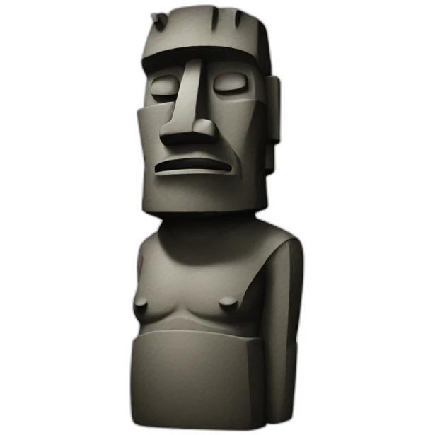 Smoking moai emoji