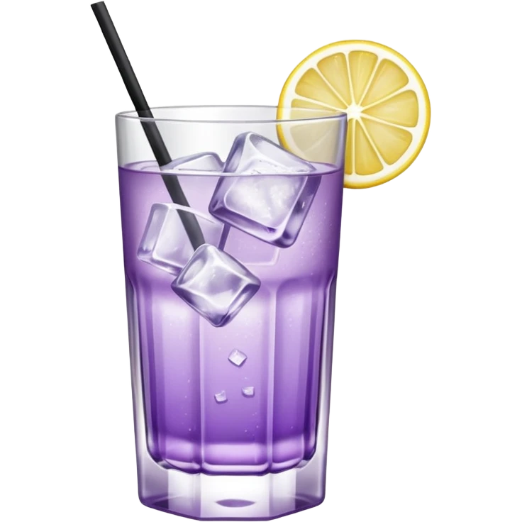 Cocktail light purple with high glass emoji