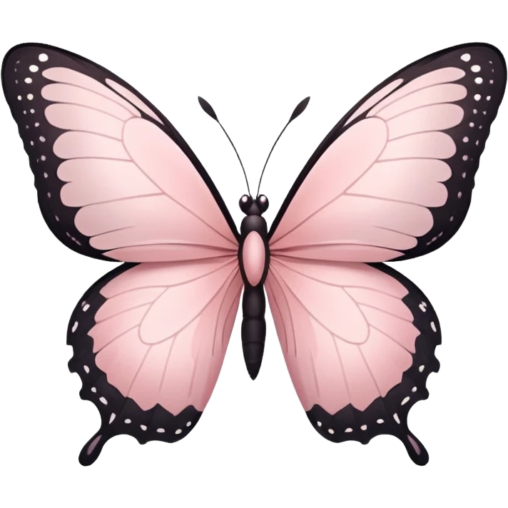 Flying pale pink butterfly emoji