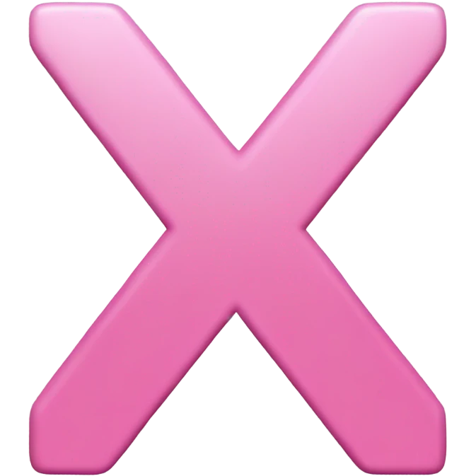 pink x icon emoji