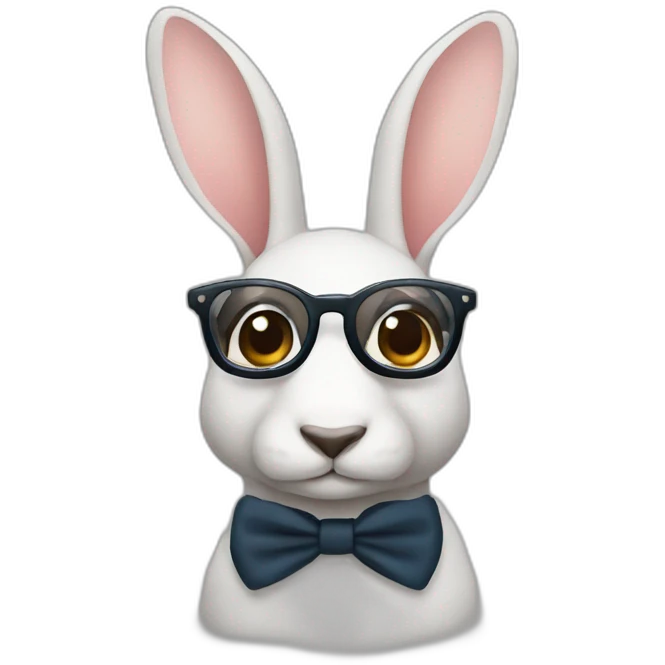 Conejo con lentes  emoji