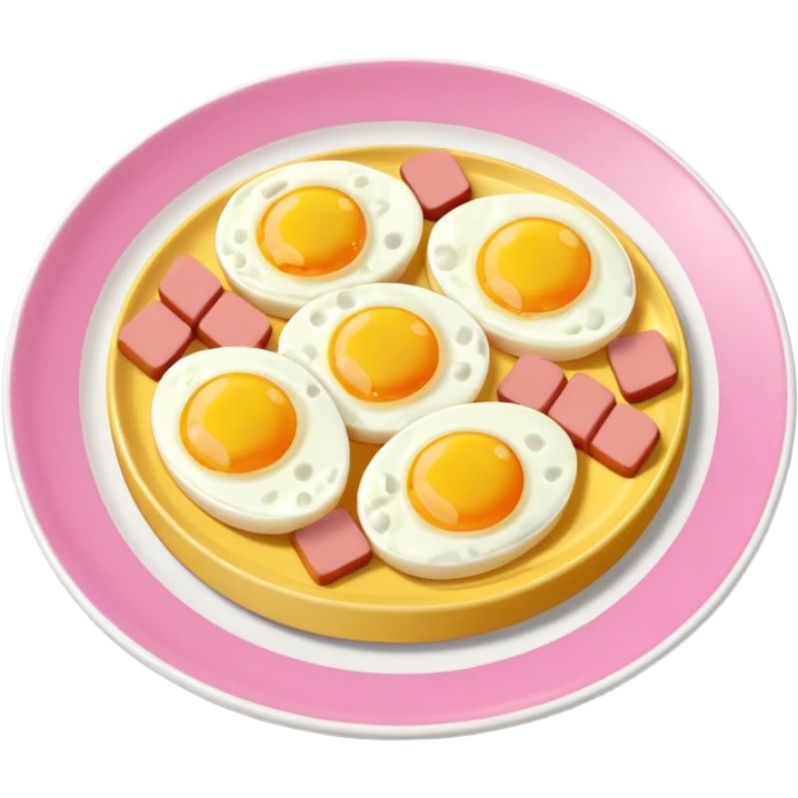 Toki Doki kawaii SPAM and eggs plate emoji