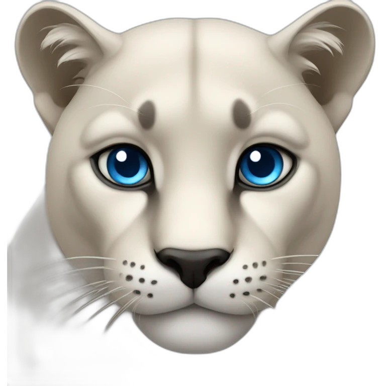 Panther with blue eyes emoji