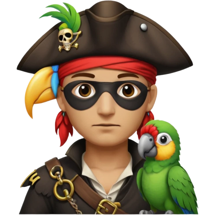 pirate and parrot emoji