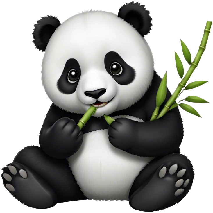 Panda eating bambou emoji
