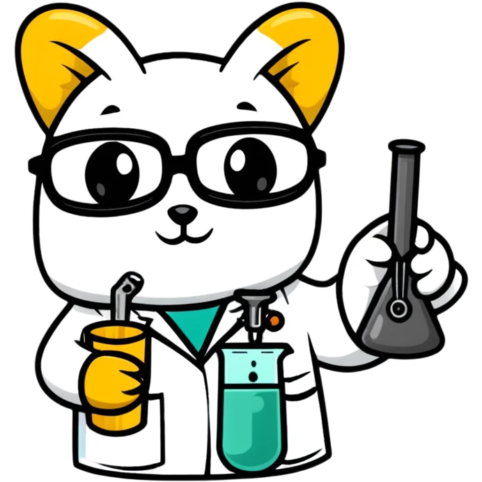 A really really cool scientist butterfly emoji