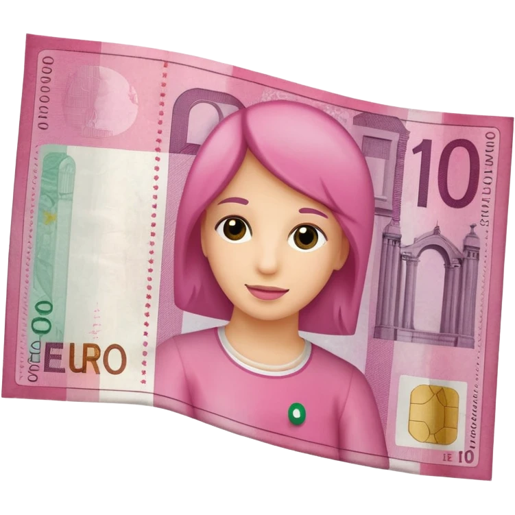 banconota rosa 10 euro italia emoji