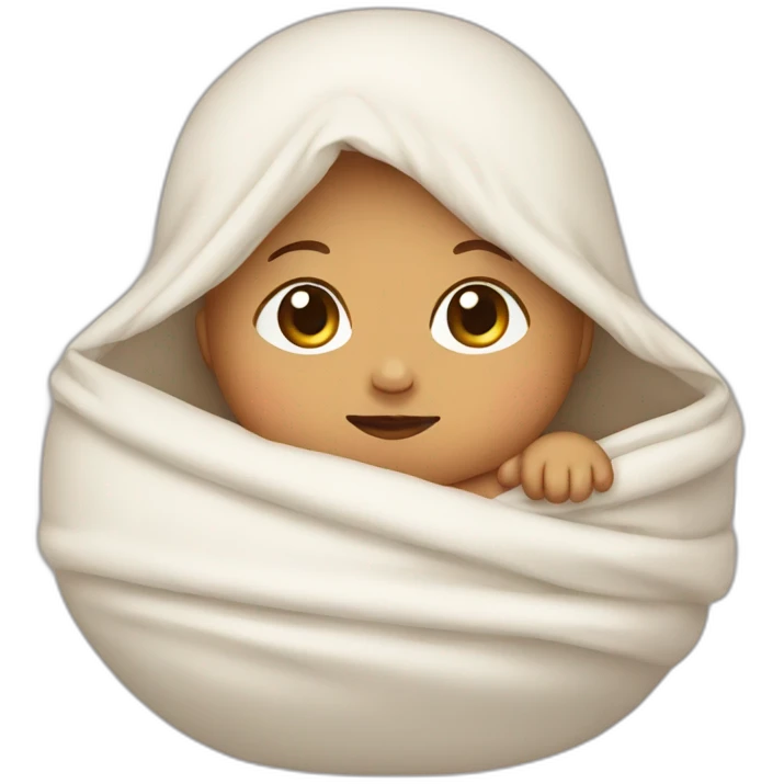 Swaddled baby emoji