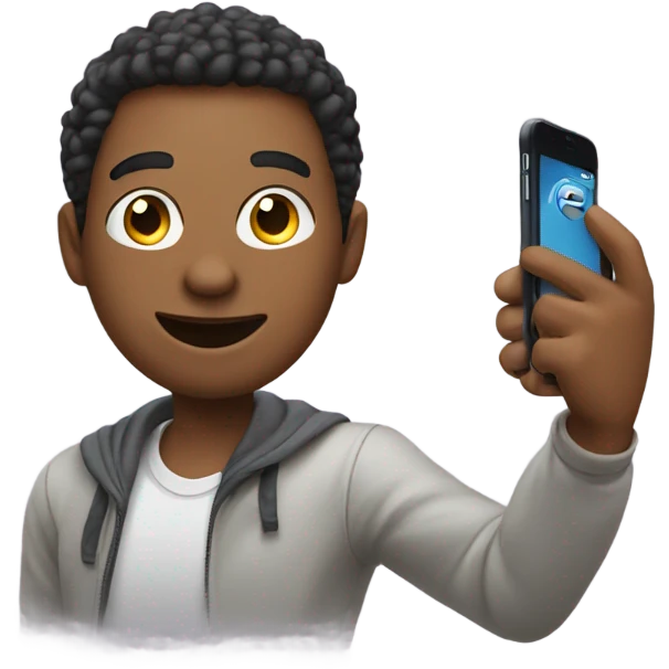 Person taking Instagram pictures emoji