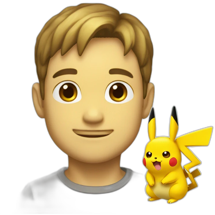 Salamèche sur pickachu emoji