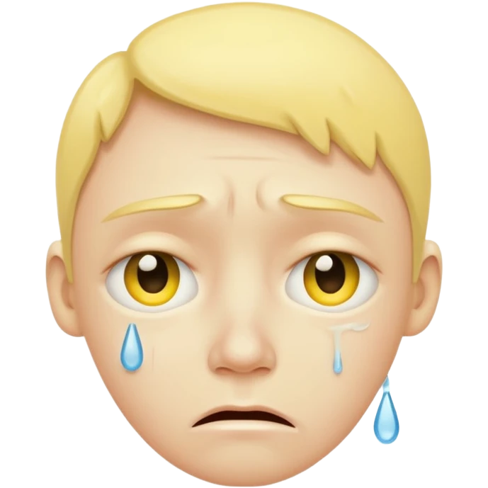 yellow face with tears, crying emoji