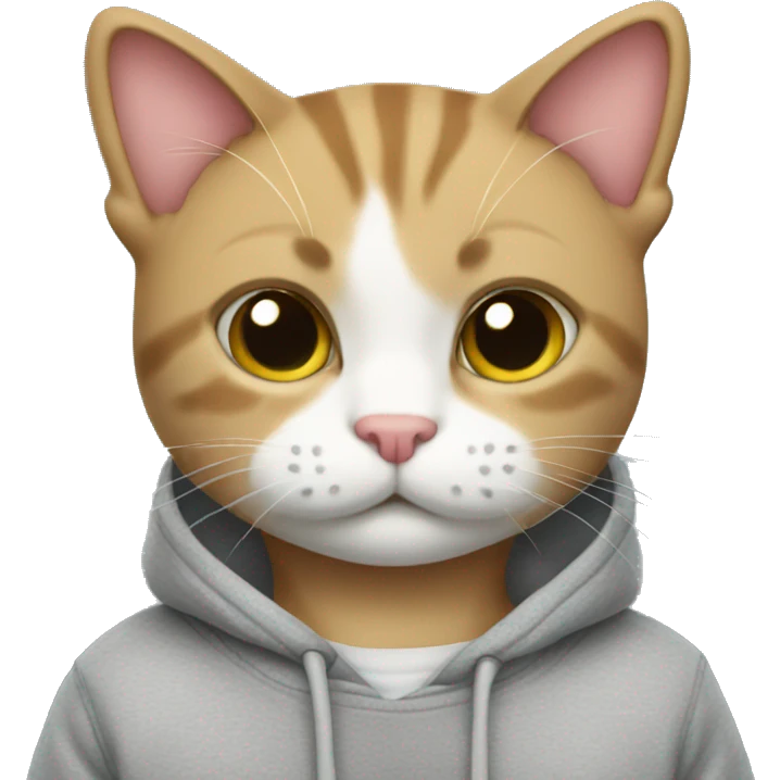 kitty wearing a sweatshirt emoji