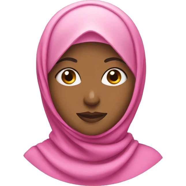 Muslim woman with pink hijab emoji