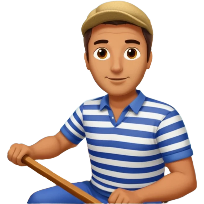 venice gondola driving italian man emoji