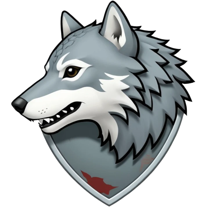 In game of thrones house stark banner wolf emoji