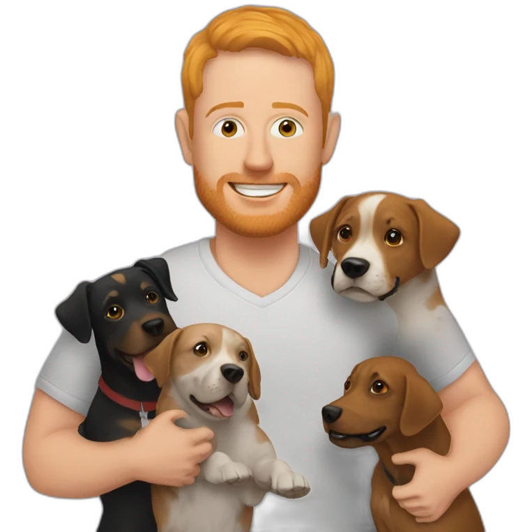 Jason Ellis with dogs emoji