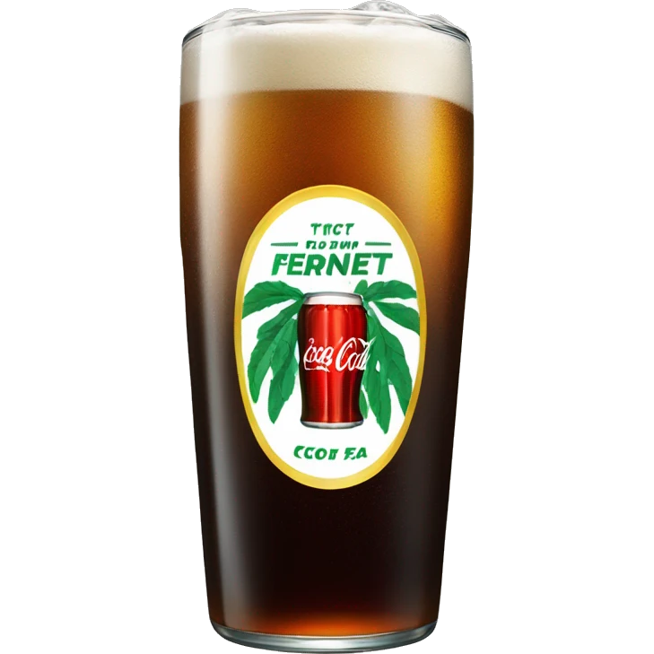 fernet coca-cola long glass emoji