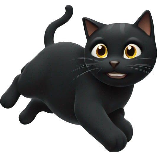 A black cat being blown away in a tornado  emoji