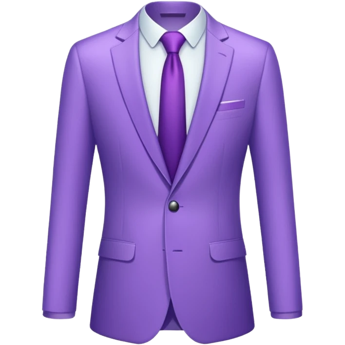 lavender-purple Suit, smooth rounded neckline, simple design, glossy surface, plain background. emoji