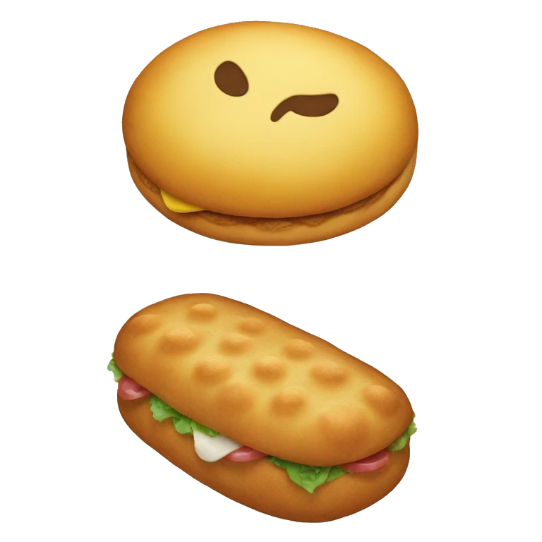 una sandía y una Croqueta de patata   emoji