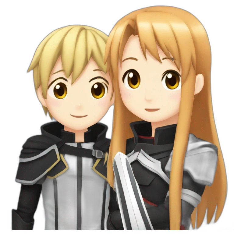 kirito with asuna emoji