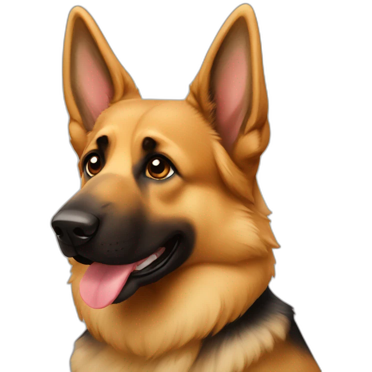tan german shepherd dog emoji
